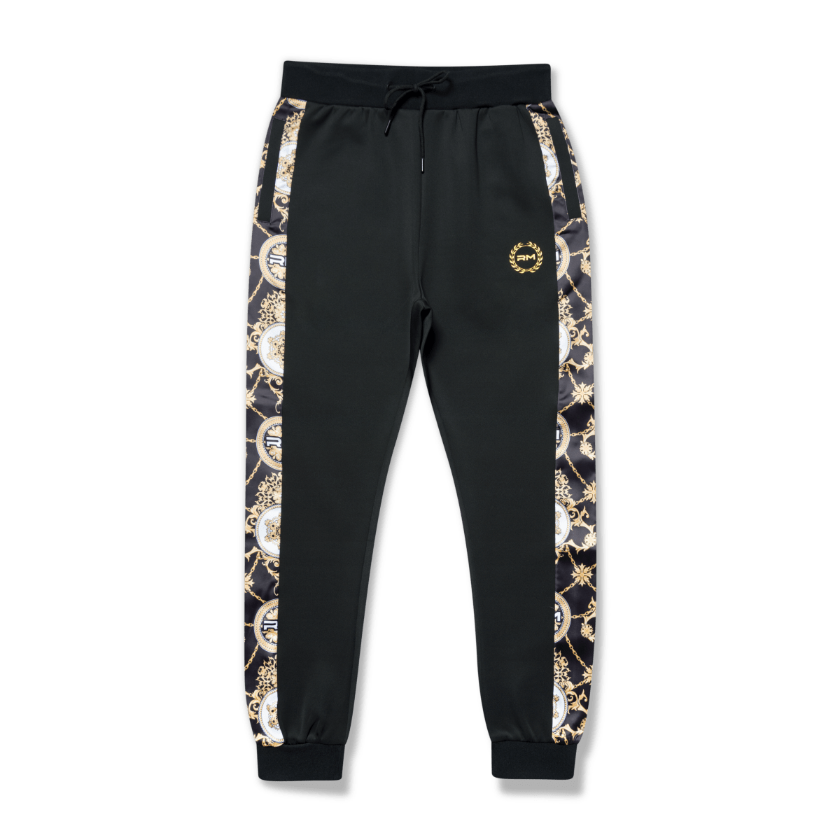 Rossimoda Floreale Track Pants Black - Shazem - MENS TRACK PANTS - ROSSIMODA