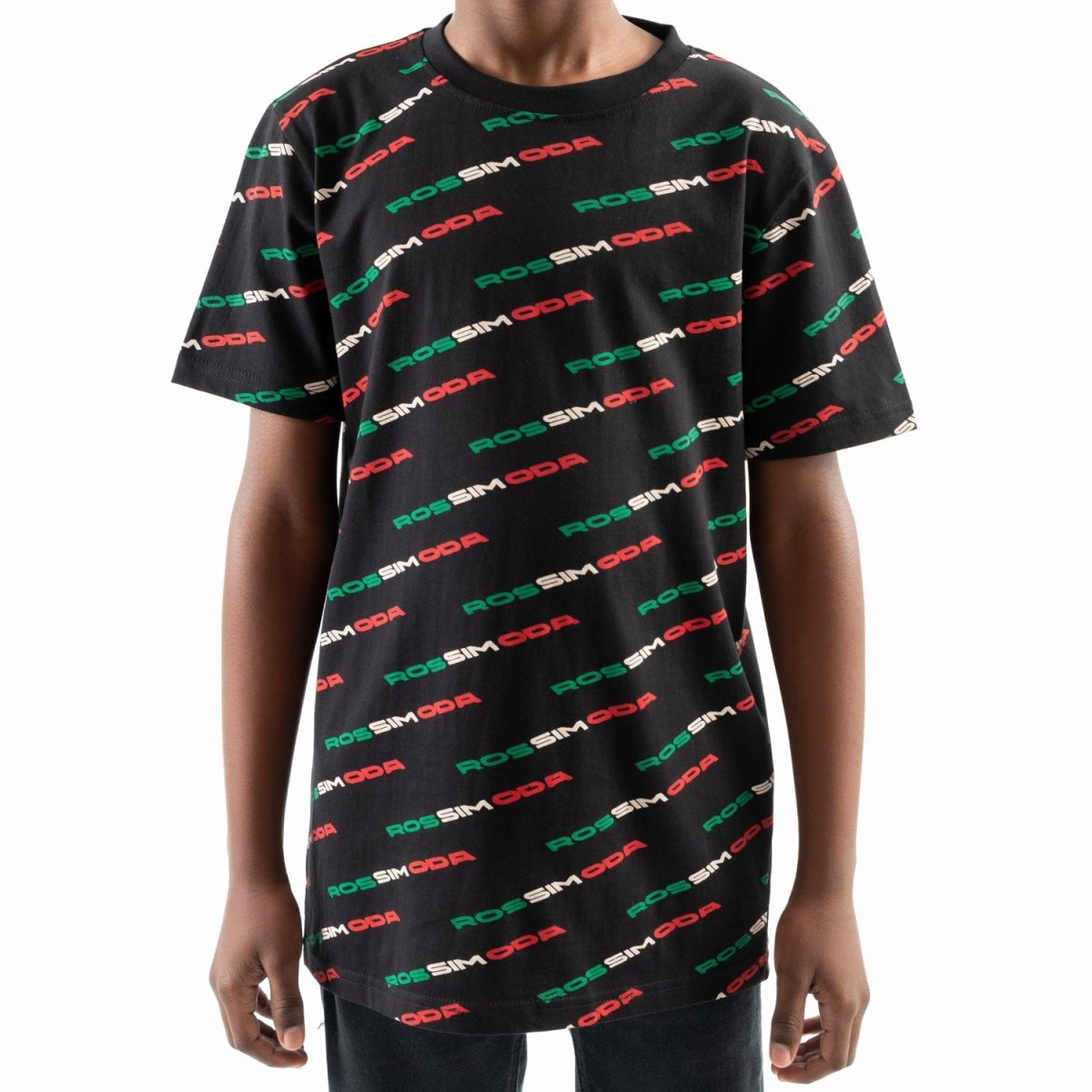 Rossimoda Junior Milano Stampa Tee Black - Shazem - KIDS T - SHIRTS - ROSSIMODA