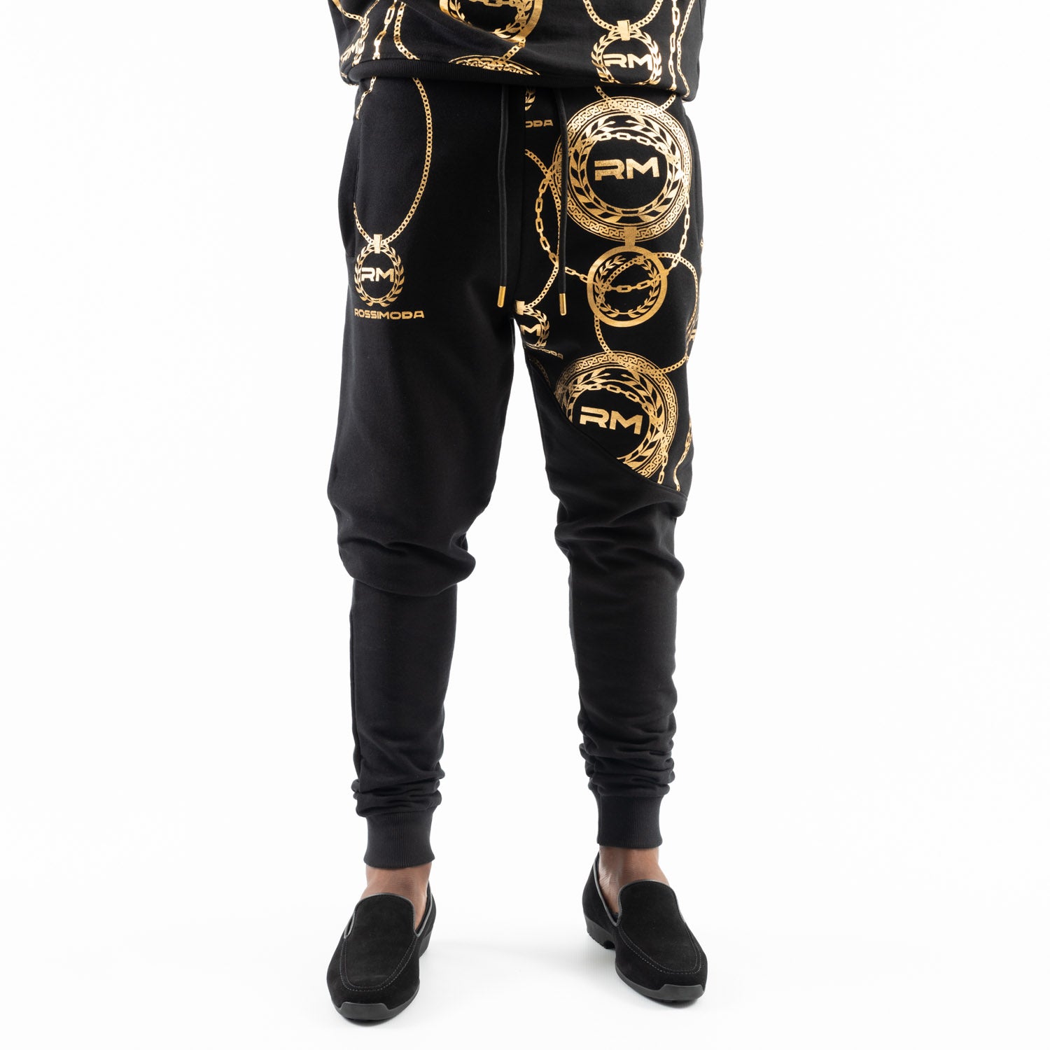 ROSSIMODA CM ORO ITALIANO SWEATPANT BLACK/GOLD - Shazem