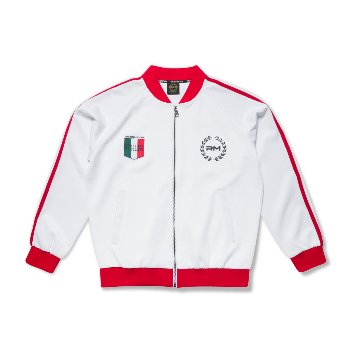Rossimoda Ombra Spillo Track Top White - Shazem - MENS TRACK JACKETS - ROSSIMODA