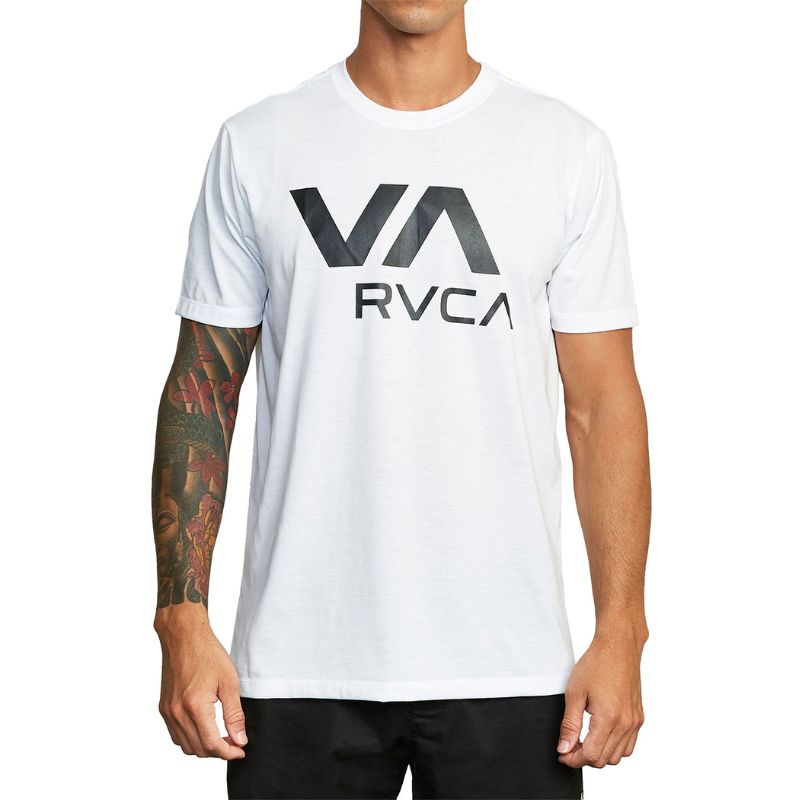 RVCA CM LOGO TEE WHITE/BLACK - Shazem