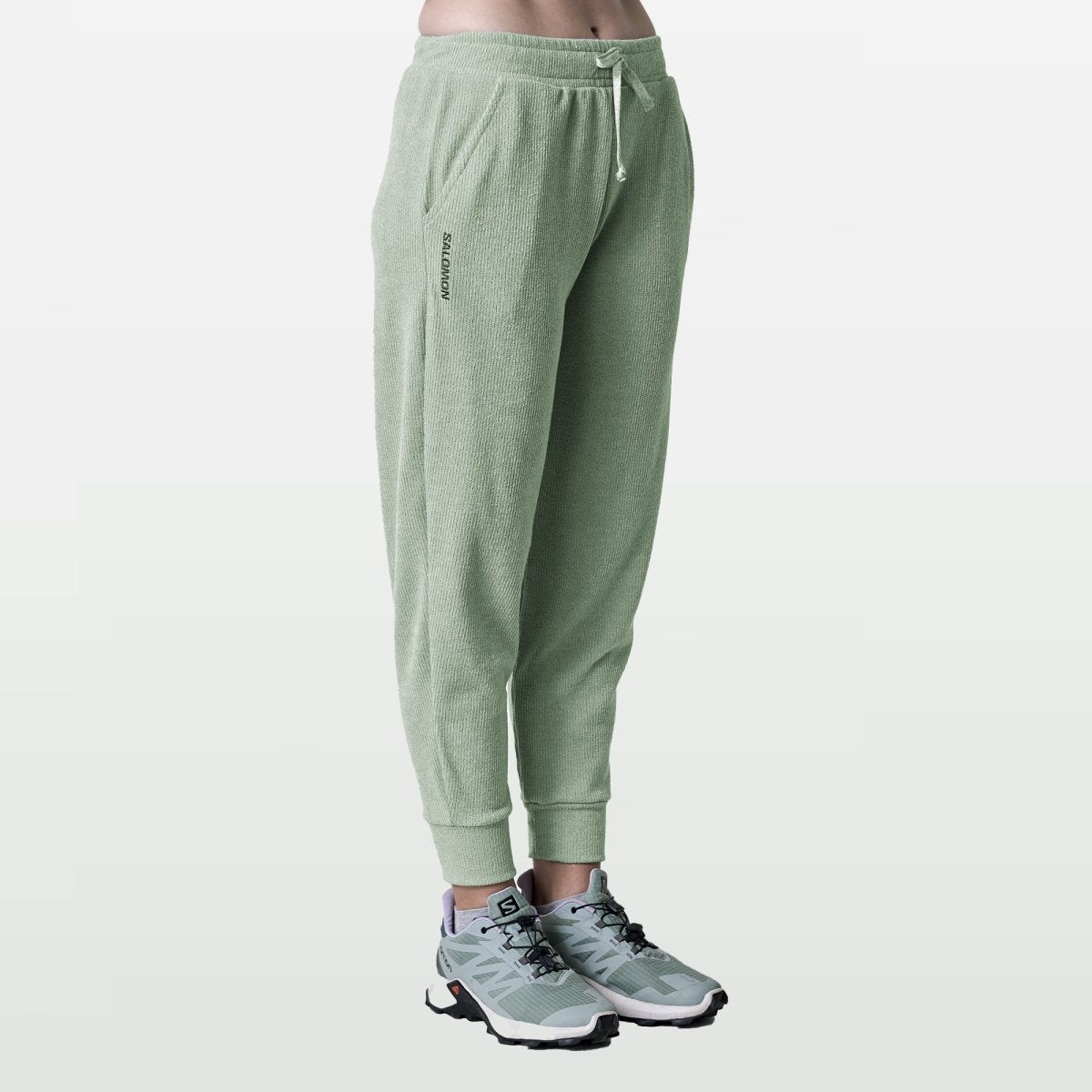 Salomon Cosy Fleece Pant Granite Green - Shazem - MENS PANTS - SALOMON