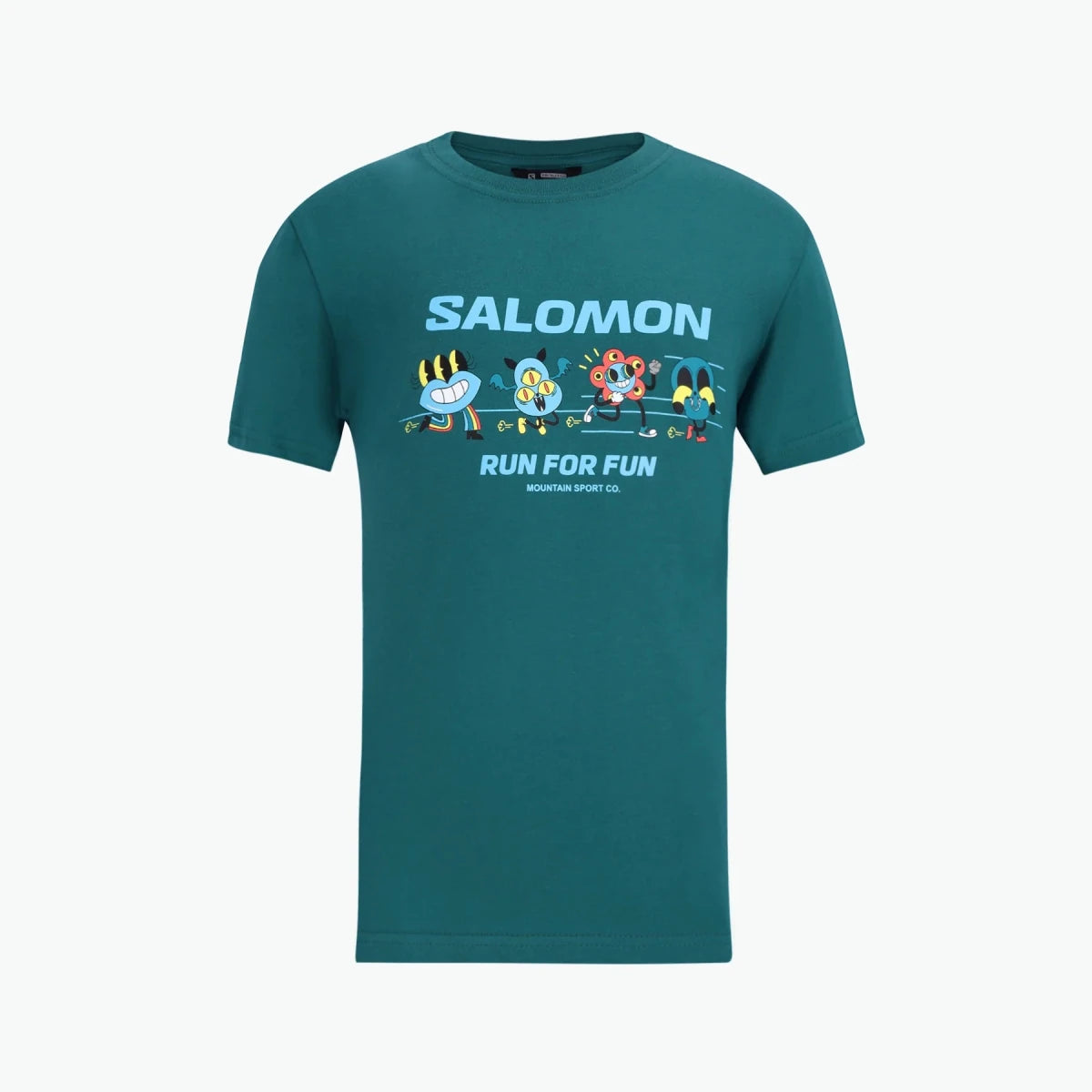 Kids Salomon Friends Tee Deep Dive, a colorful casual T-shirt with a fun graphic design for children.