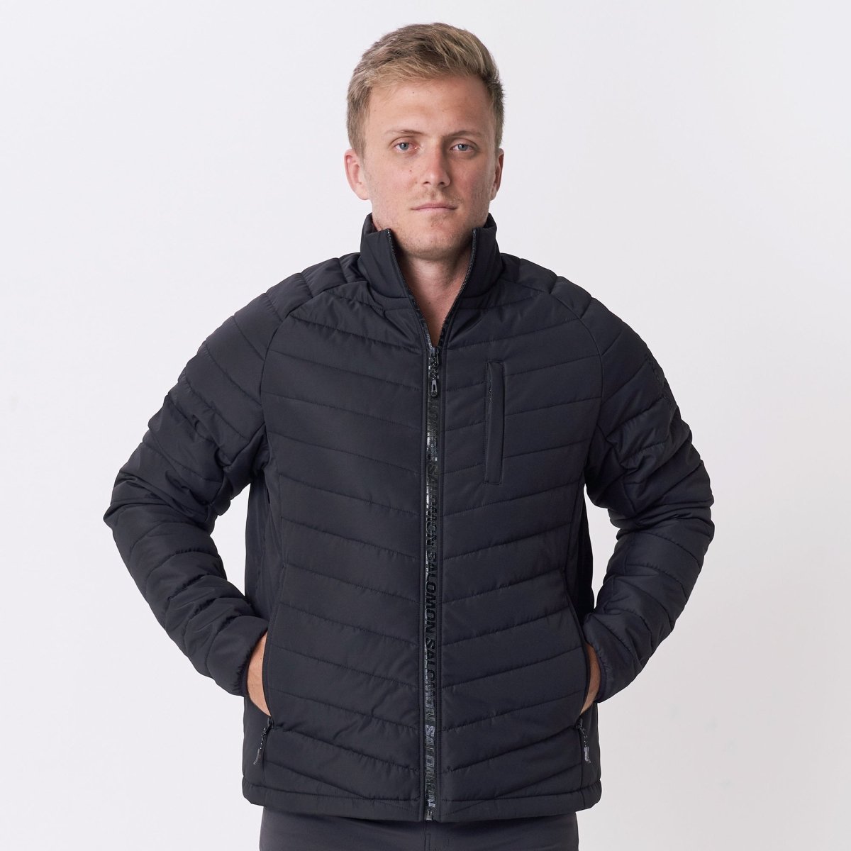 Salomon Helicon Down Jacket Black - Shazem - MENS JACKETS - SALOMON