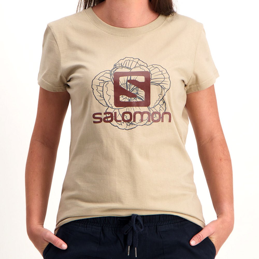 Salomon SLL7665 Tee C - Stone - Shazem - WOMENS T - SHIRTS - SALOMON