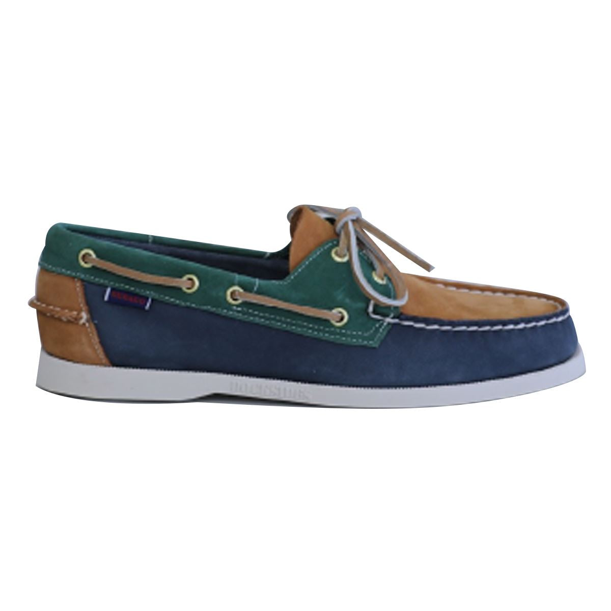 SEBAGO DOCKSIDE PORTLAND MULTIPLE BLUE NAVY/TAN - Shazem