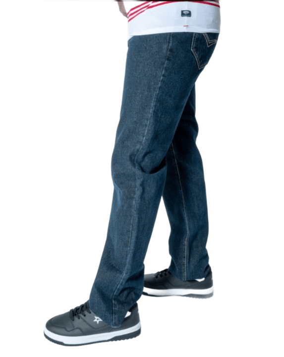 Soviet Impact 2 No5 blue-black men's jeans with classic five-pocket design and straight fit, displayed on a plain background.