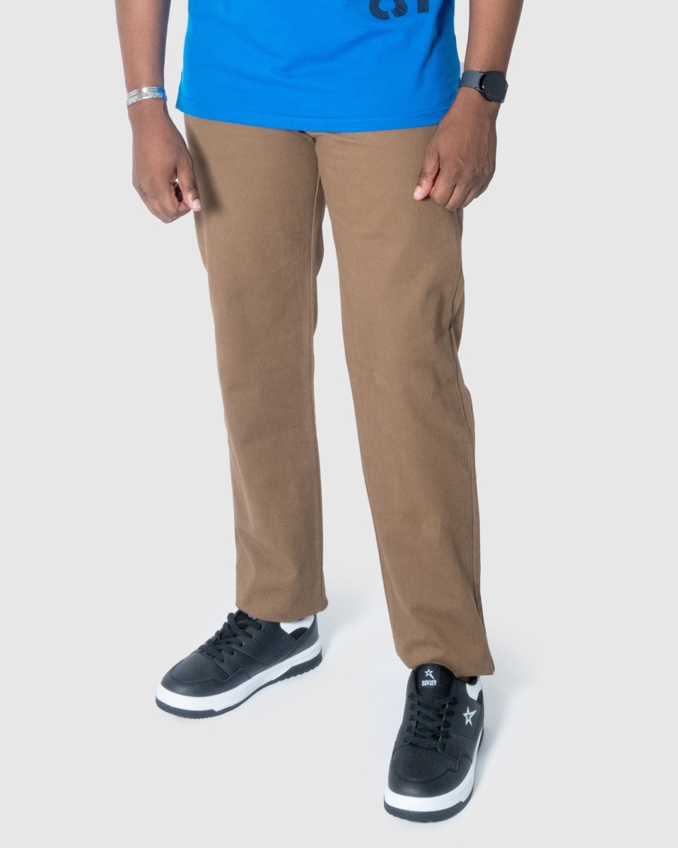 Soviet Voyager 2 No5 Cinnamon men's jeans with classic fit and five-pocket design, in warm cinnamon color.