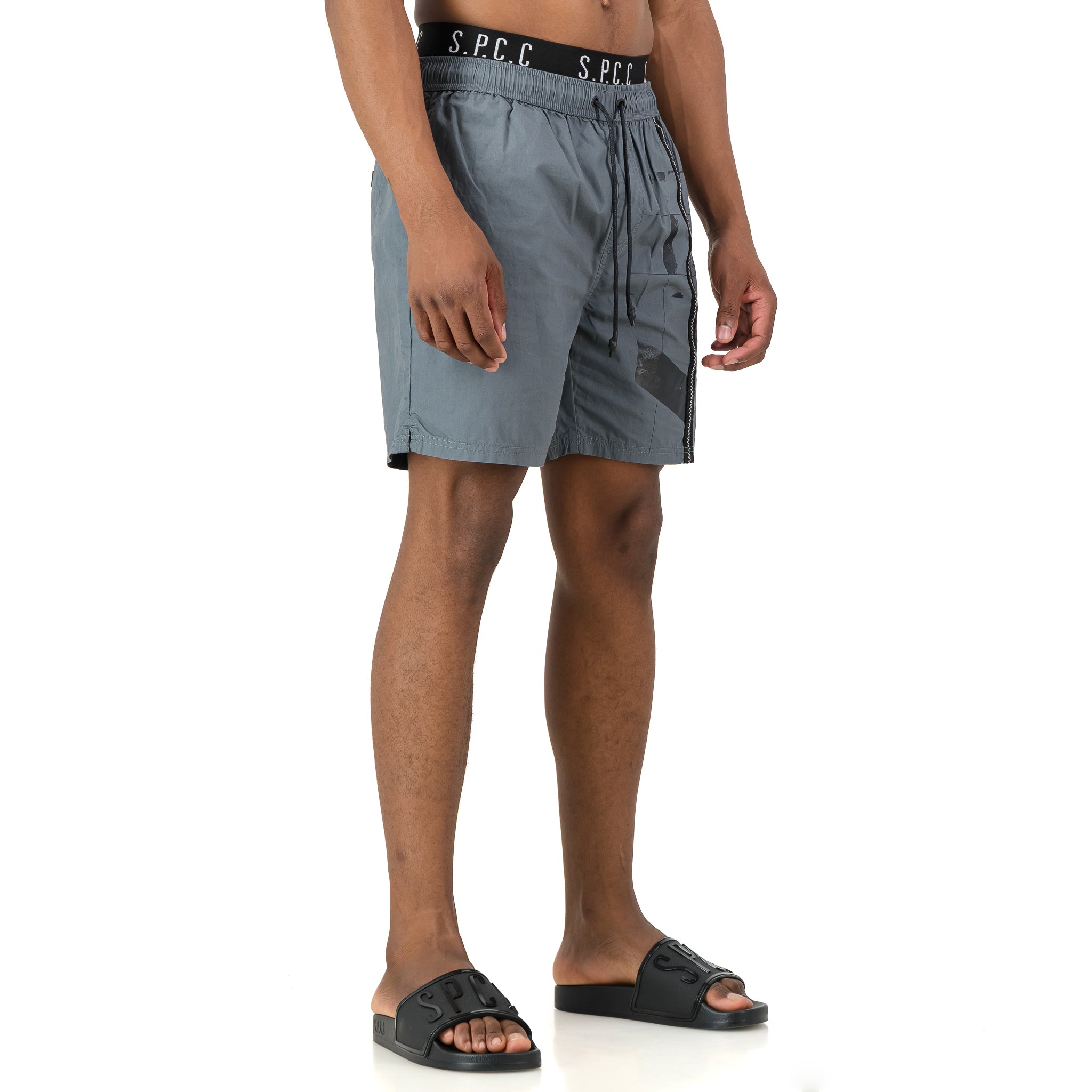 SPCC CM ORBIT POOL SHORT BLUE GREY - Shazem