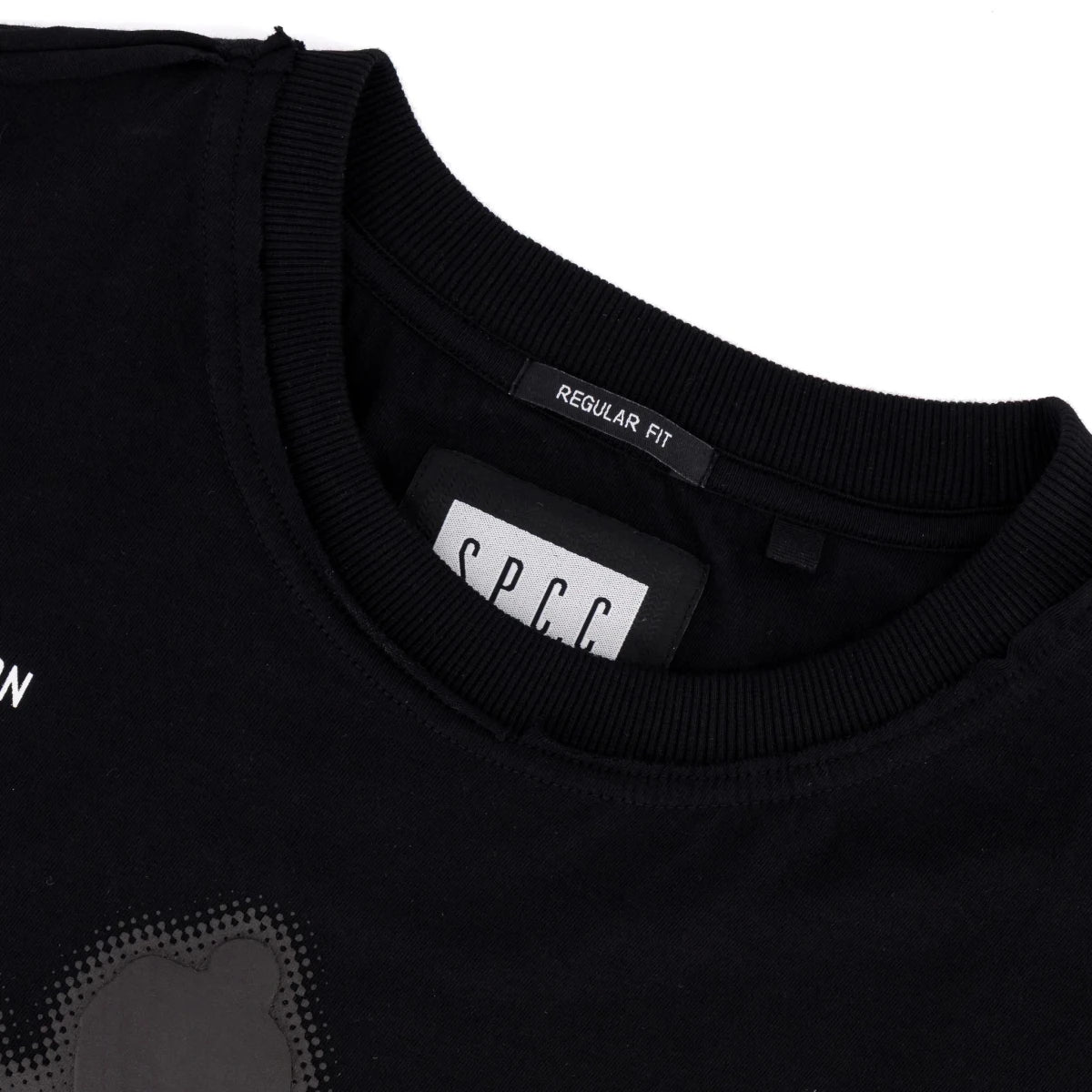 Black SPCC Recon Berrett T-shirt for men, featuring a comfortable fit and casual style, shown on a plain background.