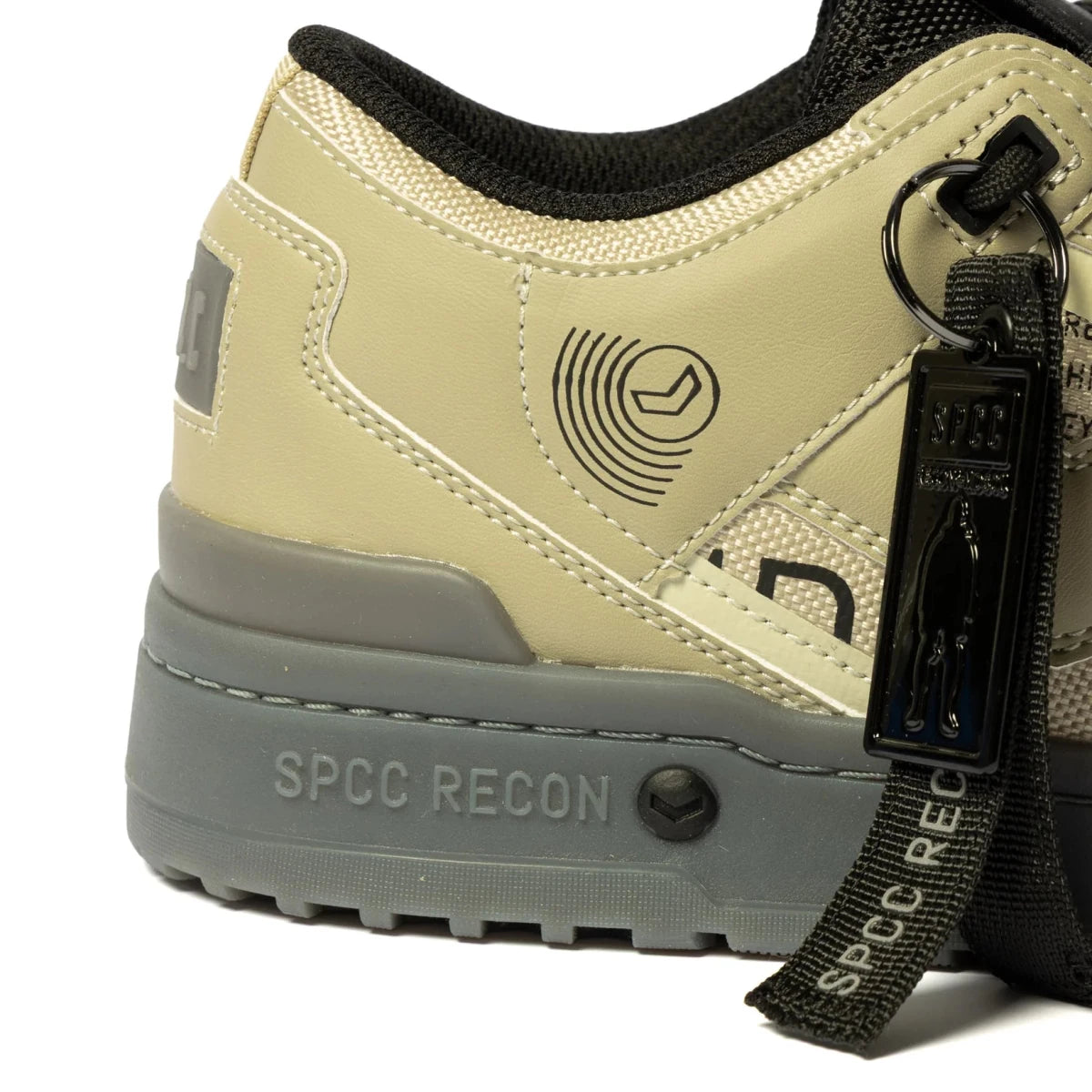 Off-white SPCC Recon Dune Force Lo men's sneakers showing sleek design and lace-up style for casual wear.