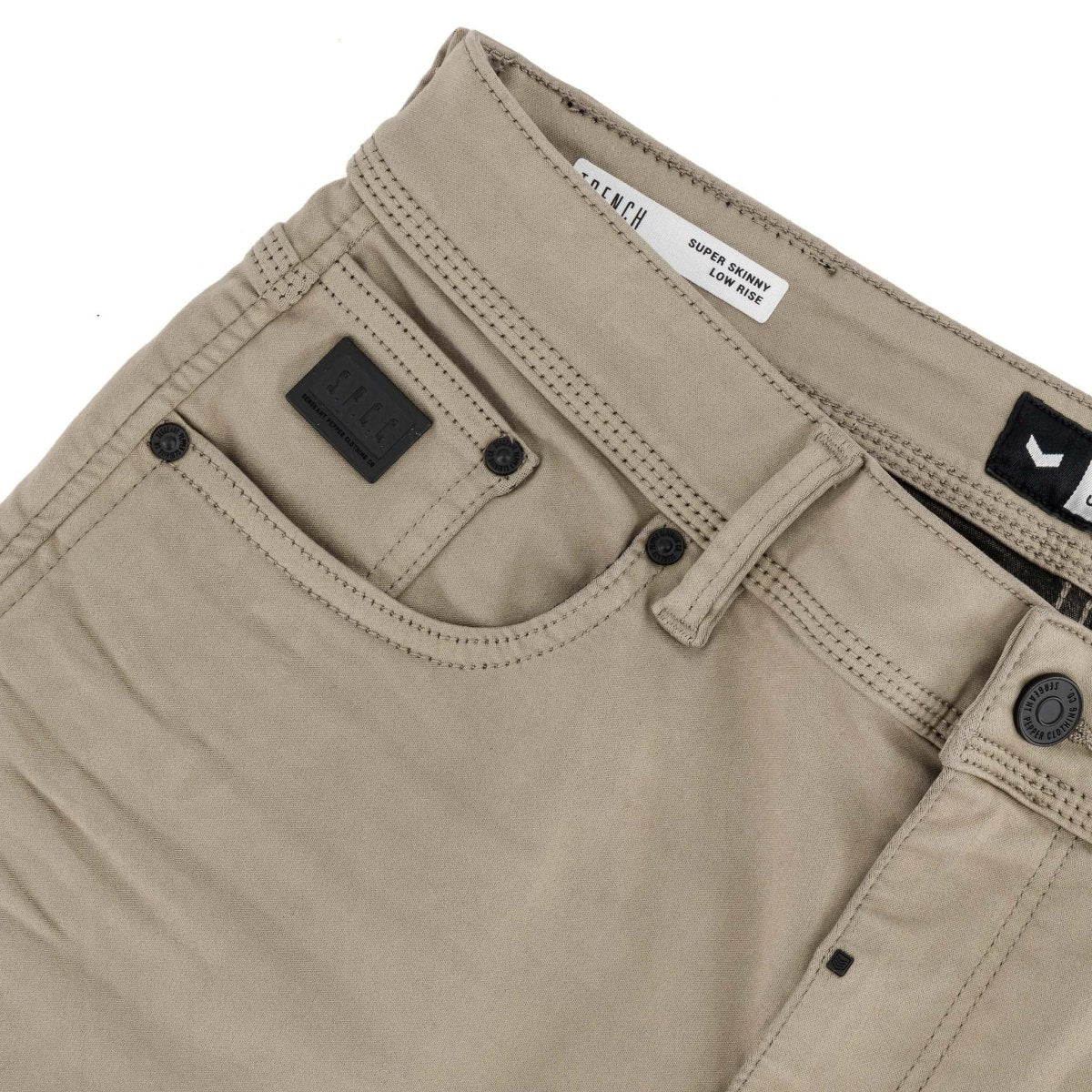 Dark stone SPCC Rodan men's jeans with classic fit and subtle fading, displayed on a neutral background.