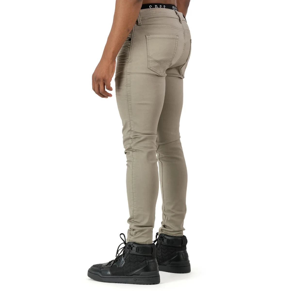 Men's SPCC Rodan Jeans in dark stone wash with classic fit and detailed stitching, displayed on a plain background.