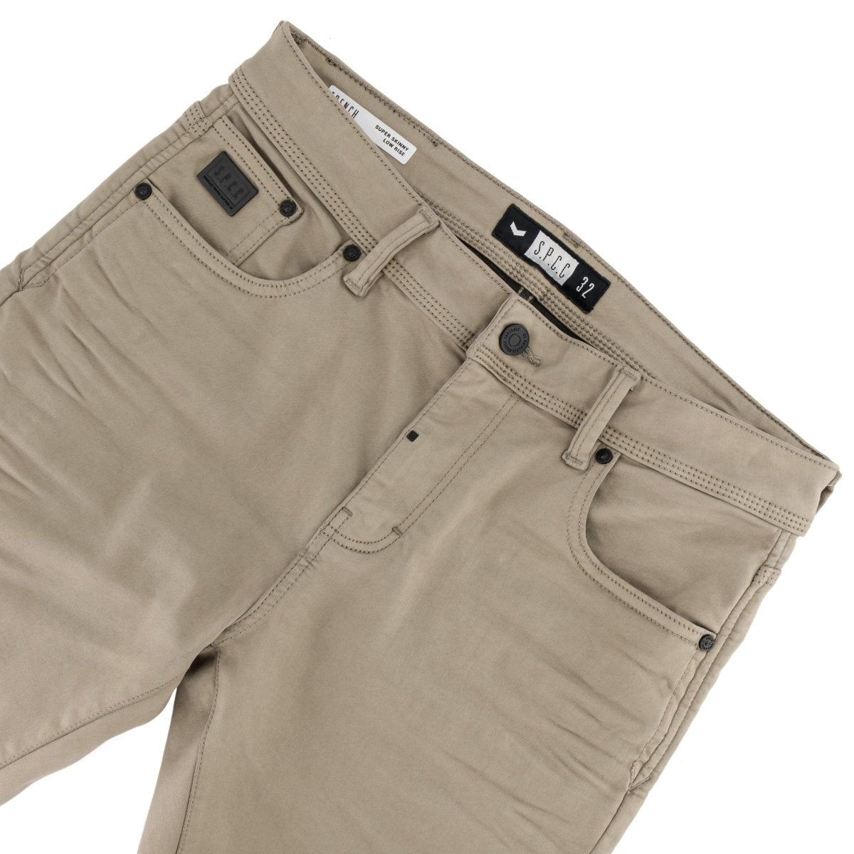 Dark stone SPCC Rodan jeans for men, showcasing the slim fit and classic denim style with visible stitching and pockets.