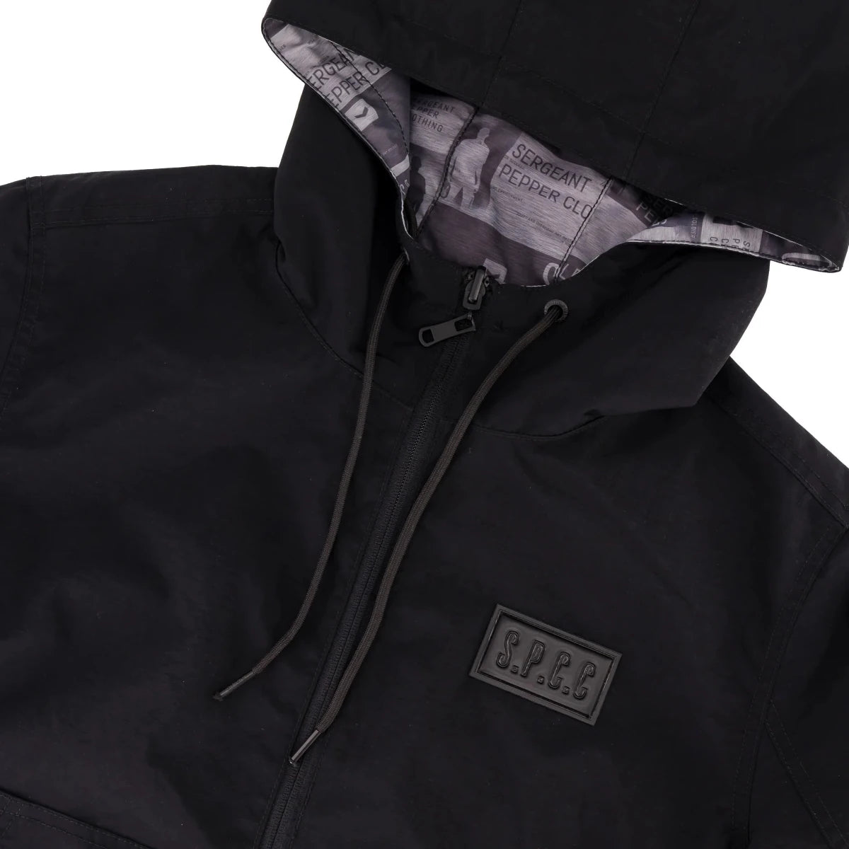 Men's SPCC Rowan Jacket in black, featuring a stylish design with a front zipper and comfortable fit.