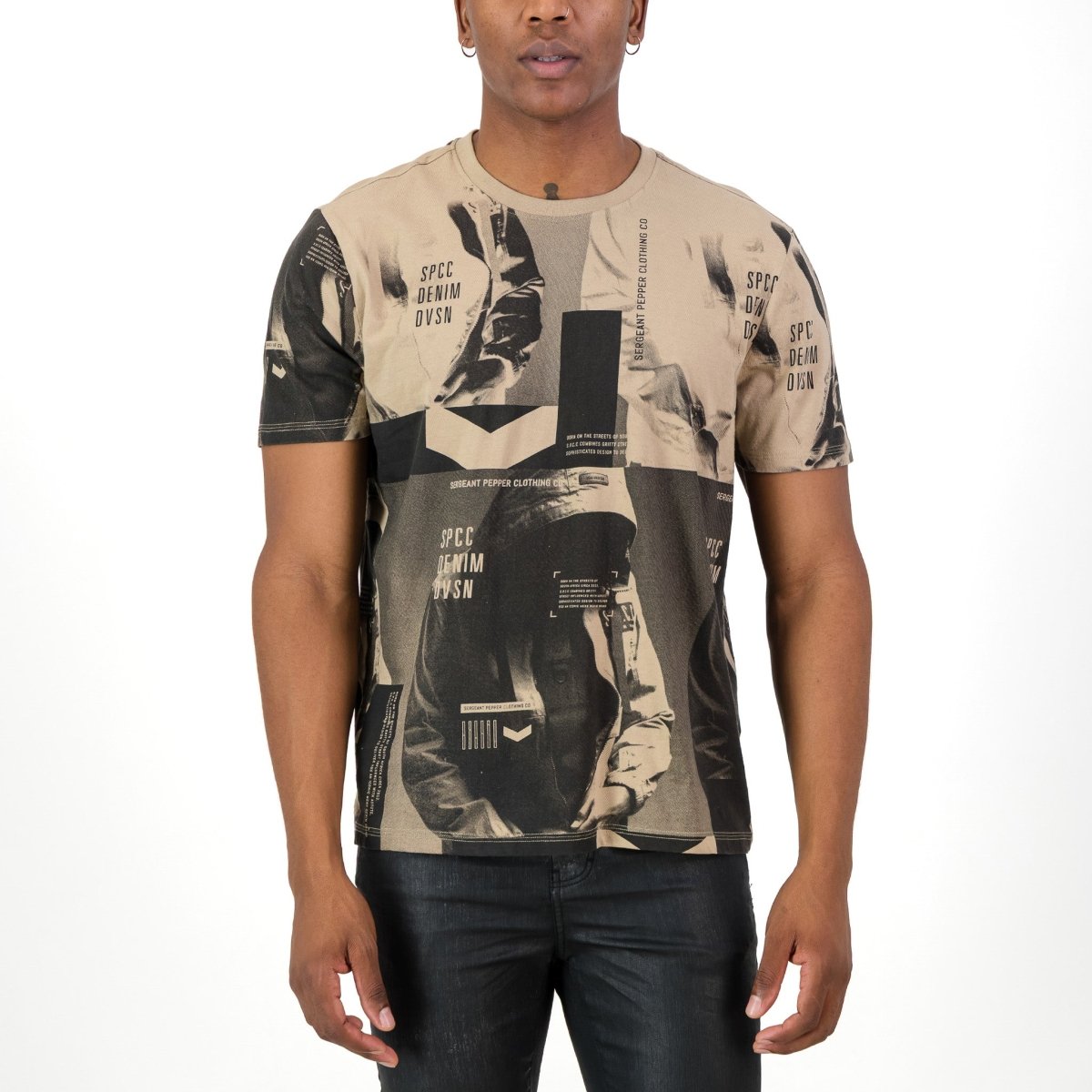 SPCC Taupin Tee Brown - Shazem - MENS T - SHIRTS - SPCC