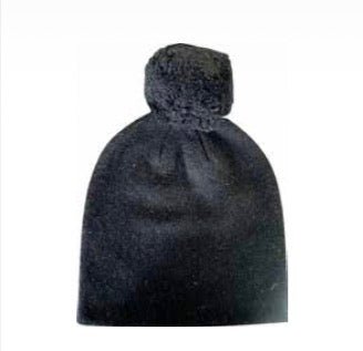 Plain black men's beanie by Strachan, made of soft knit fabric, featuring a snug fit and simple style for everyday wear.