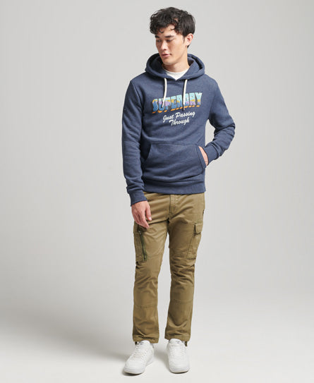 SUPERDRY CM VINTAGE TRAVEL HOOD VINTAGE NAVY - Shazem