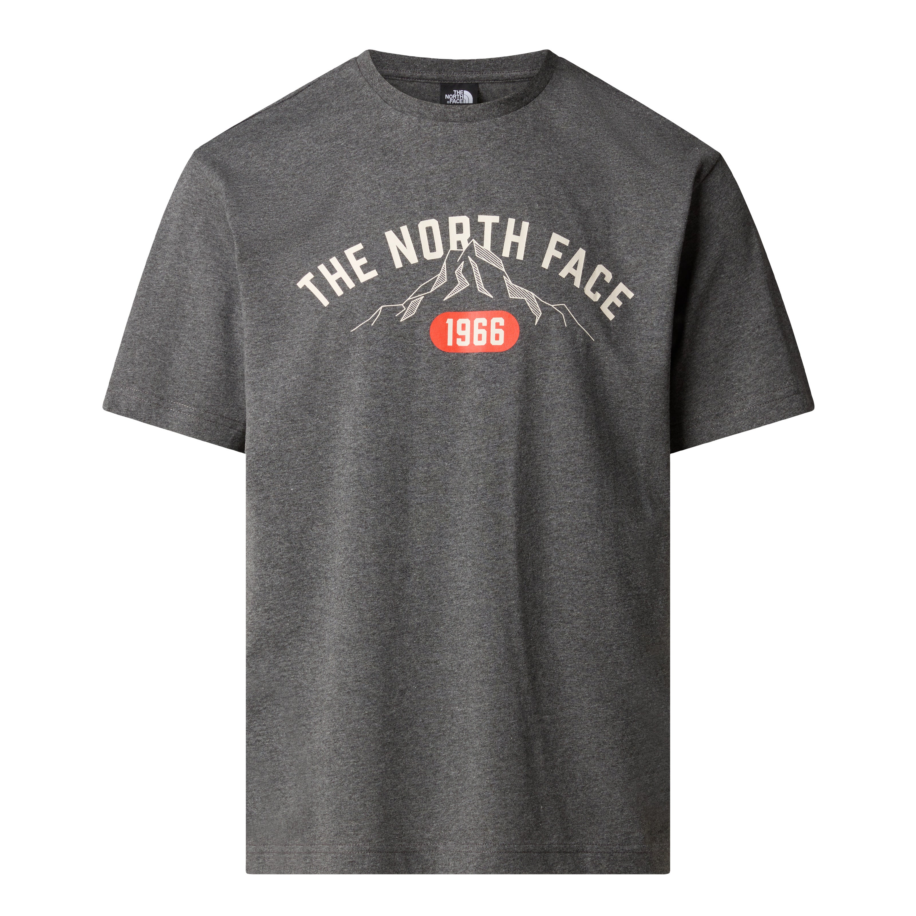 TNF CM TEE VARSITY GRAPHIC MEDIUM GREY HEATHER - Shazem