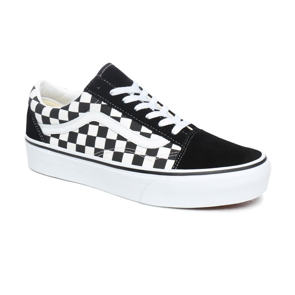 Vans Old Skool Platform Checkerboard/True White - Shazem - UNISEX SNEAKERS - VANS