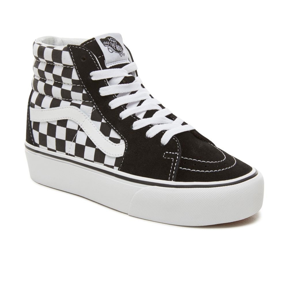 Vans SK8 - Hi Platform 2.0 Checkerboard/True White - Shazem - UNISEX SNEAKERS - VANS