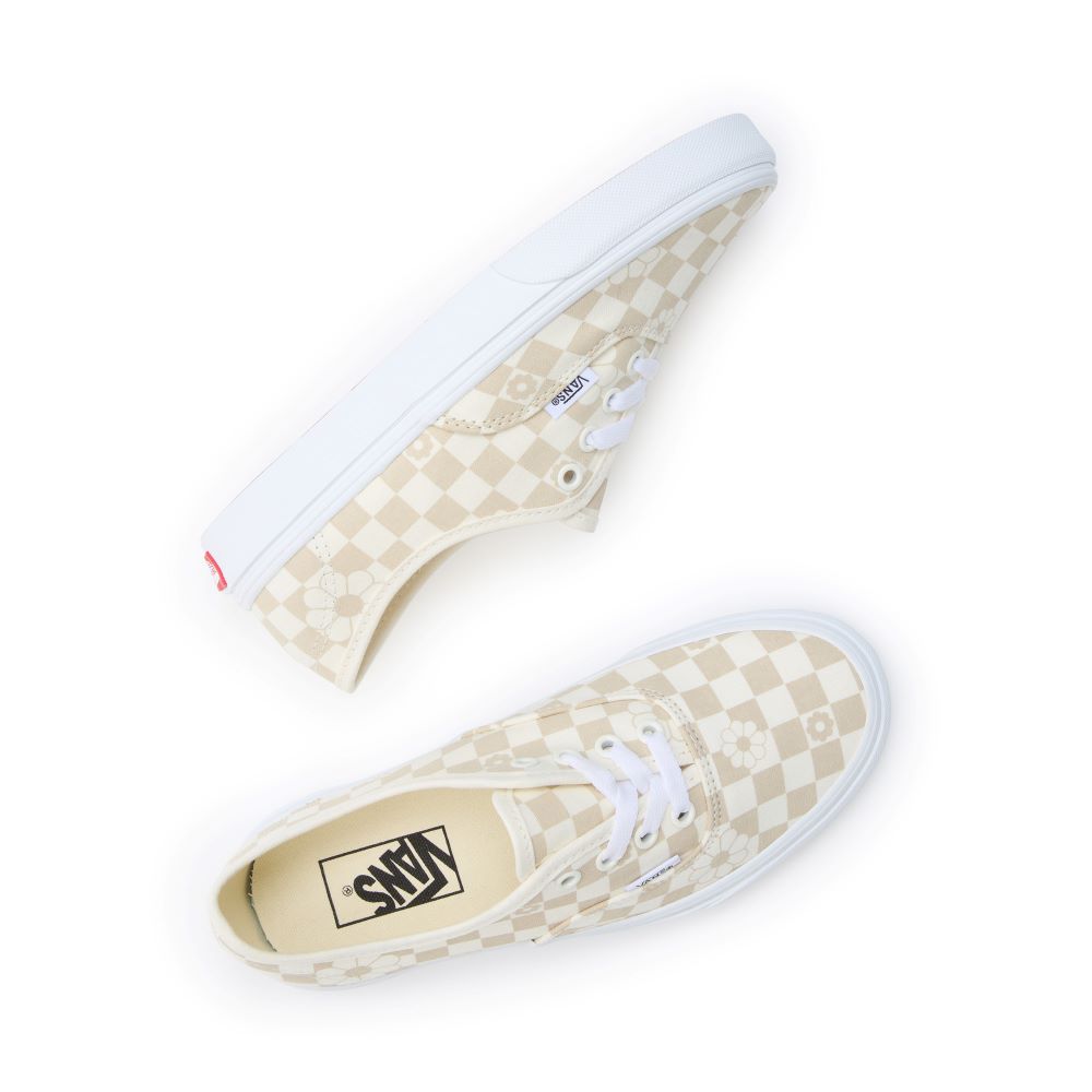 VANS FL AUTHENTIC LO FLORAL CHECK MARSHMALLOW - Shazem